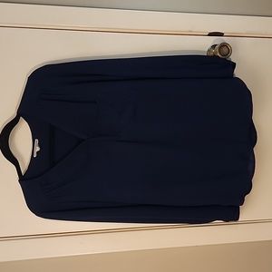 Navy long sleeve blouse